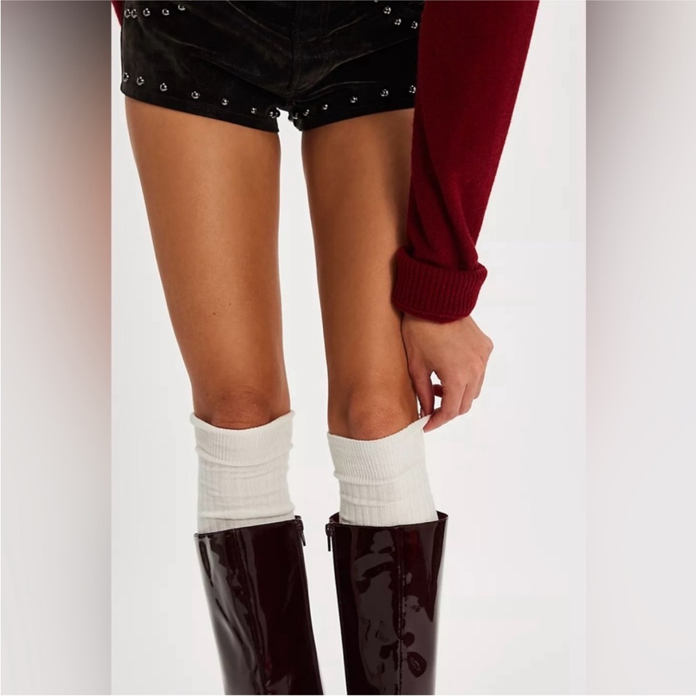 NWT Free People Viola Over The Knee Socks, Ivory - Picture 6 of 9